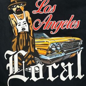 NovaMen Los Angeles Local Graphic T-Shirt Black Mens Small Lowrider Car 22023697